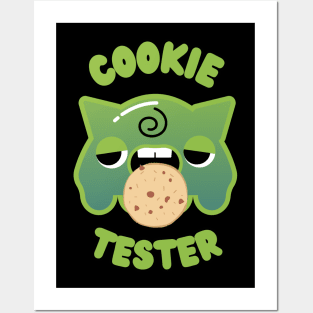 Cute Cookie Tester Monster Posters and Art